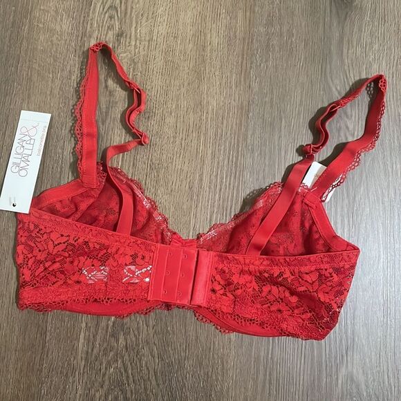 Gillian & O’Malley Ripe Red Lace Secy Balconette Bra 32DD- NWT - Picture 9 of 12